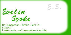 evelin szoke business card